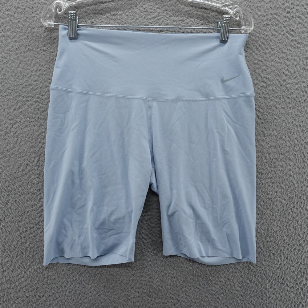 Nike Zenvy Dri-FIT High Rise 8 Inch Biker Shorts Light Blue Size Large NEW